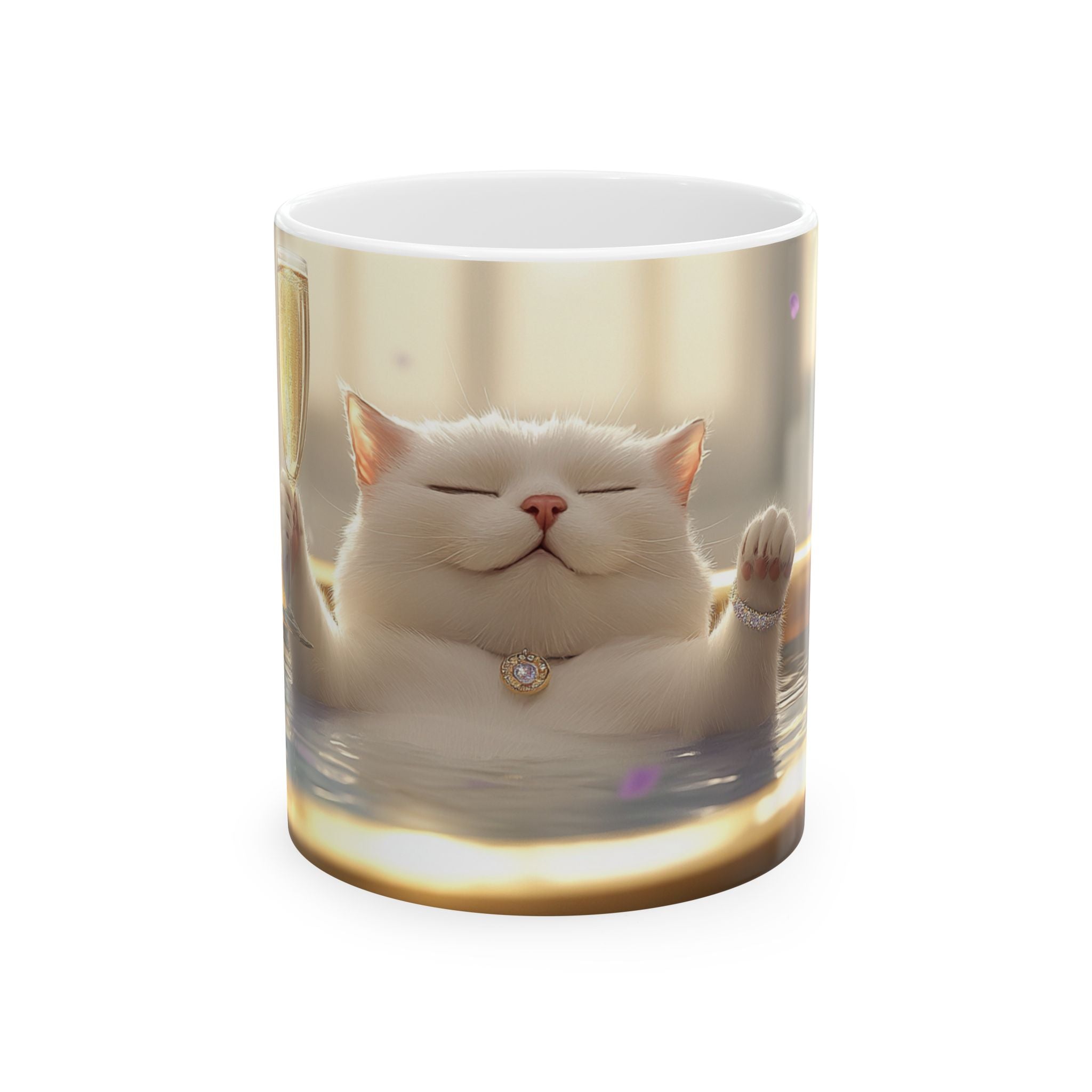 Dwarf Cat Champagne Binge Cat Art
