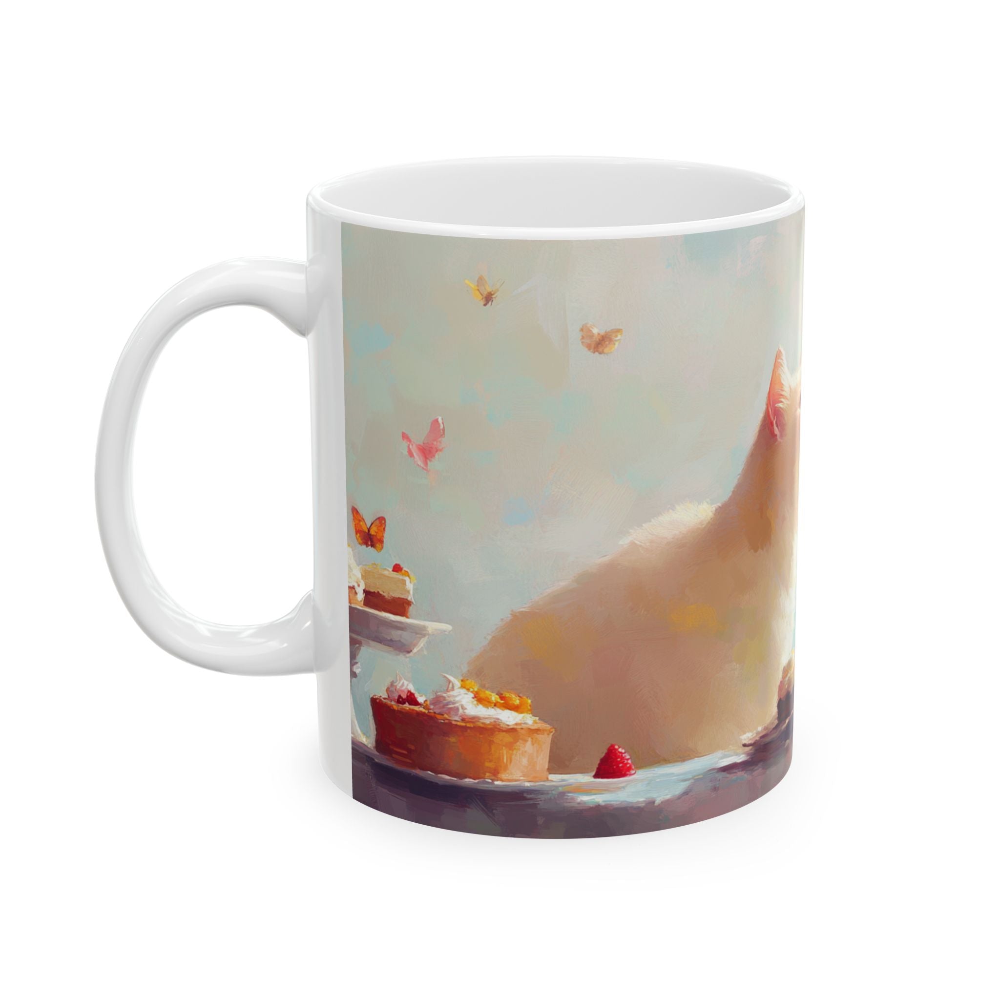 Skookum Cakes & Butterflies Cat Art