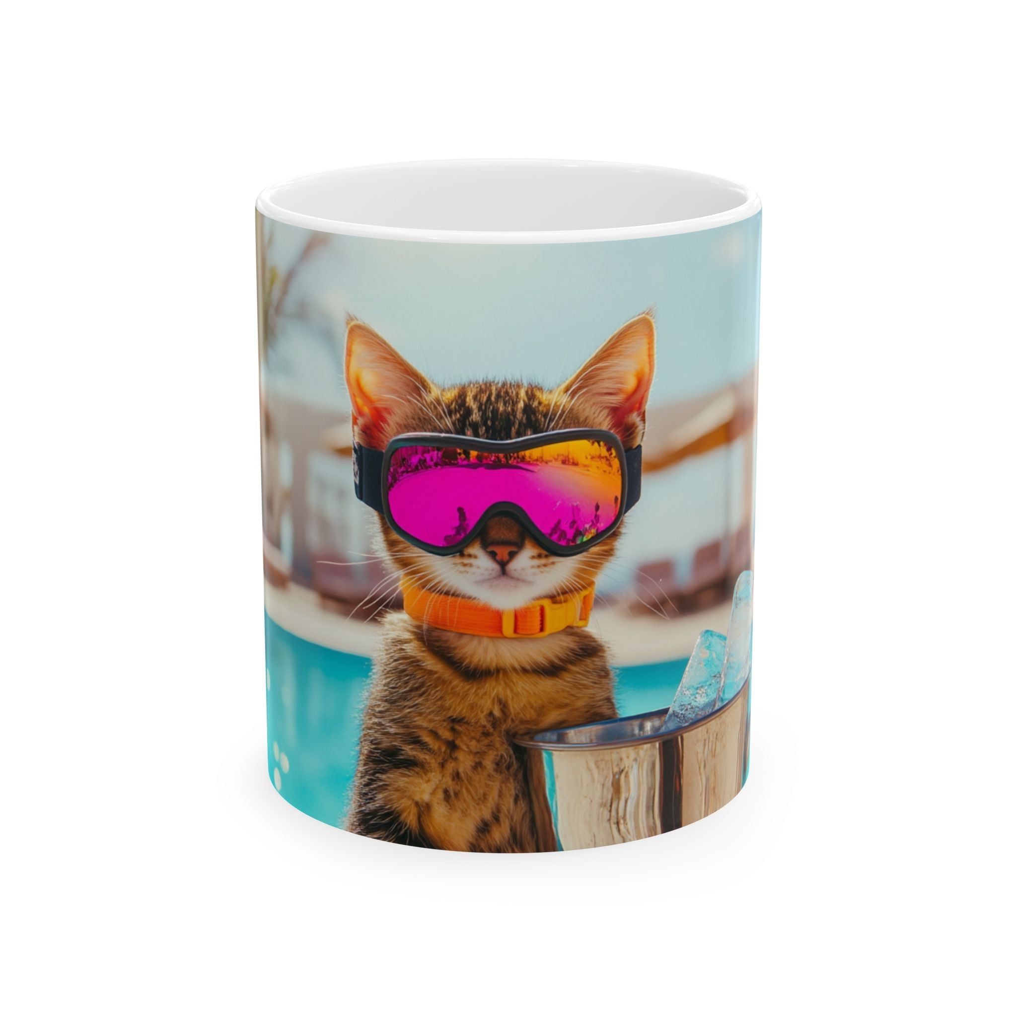 Abyssinian Too Cool for Sun Cat Art
