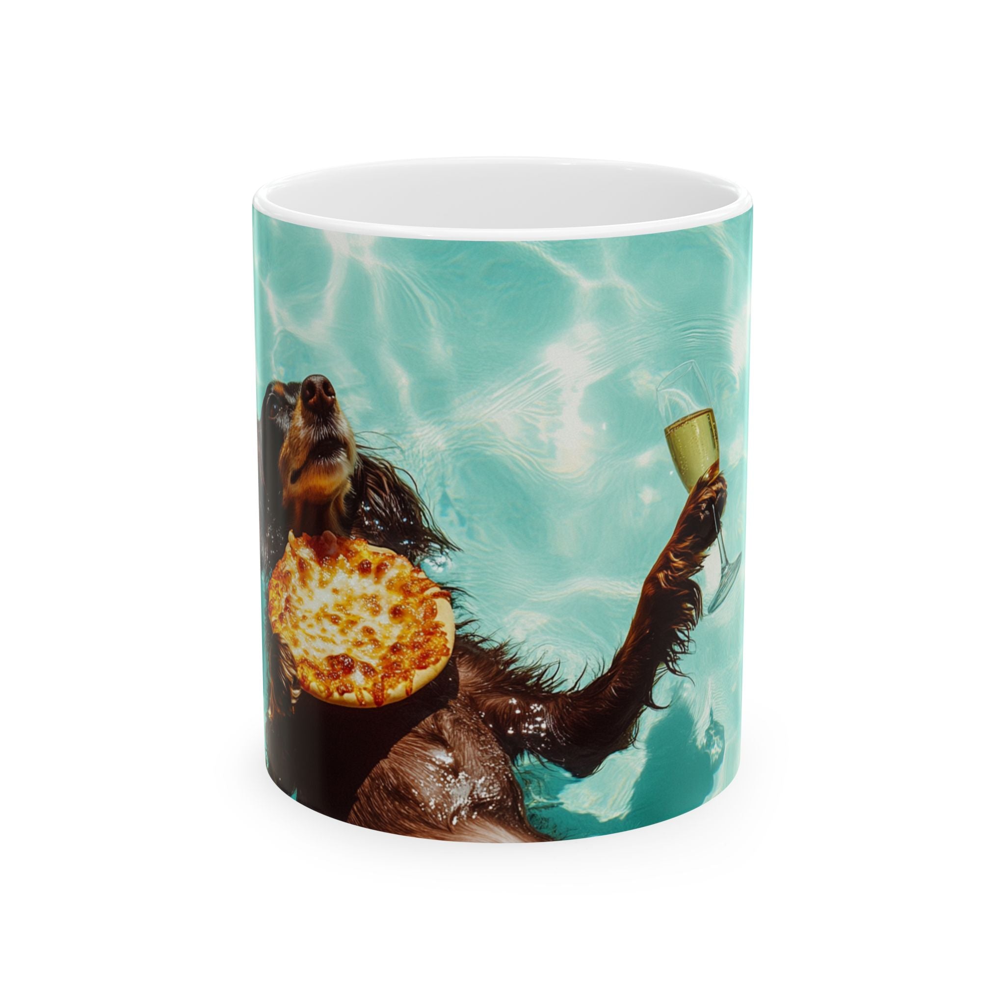 Long-haired Dachshund Happy Place Dog Art