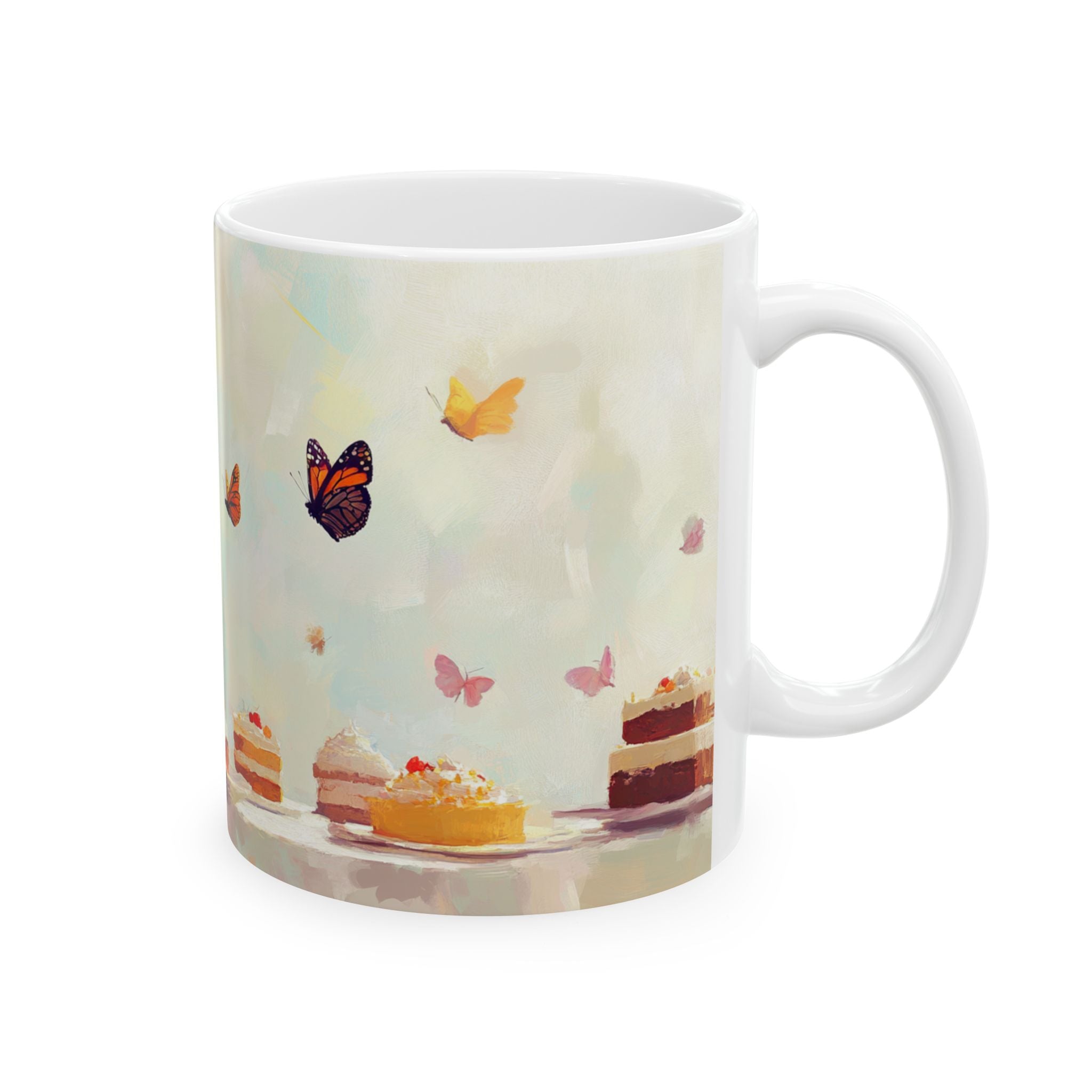 Skookum Cakes & Butterflies Cat Art