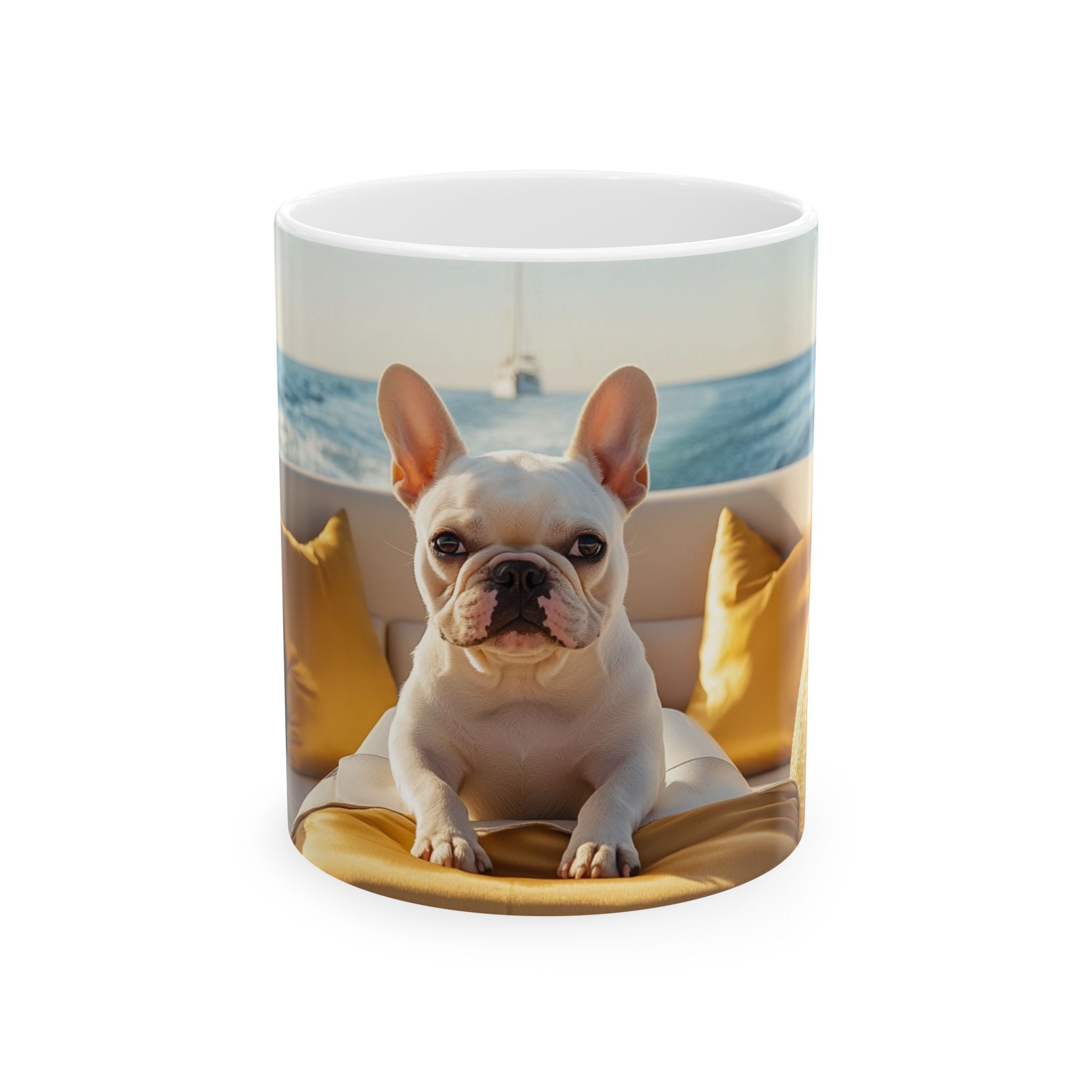 French Bulldog Goden Yacht Dog Dog Art