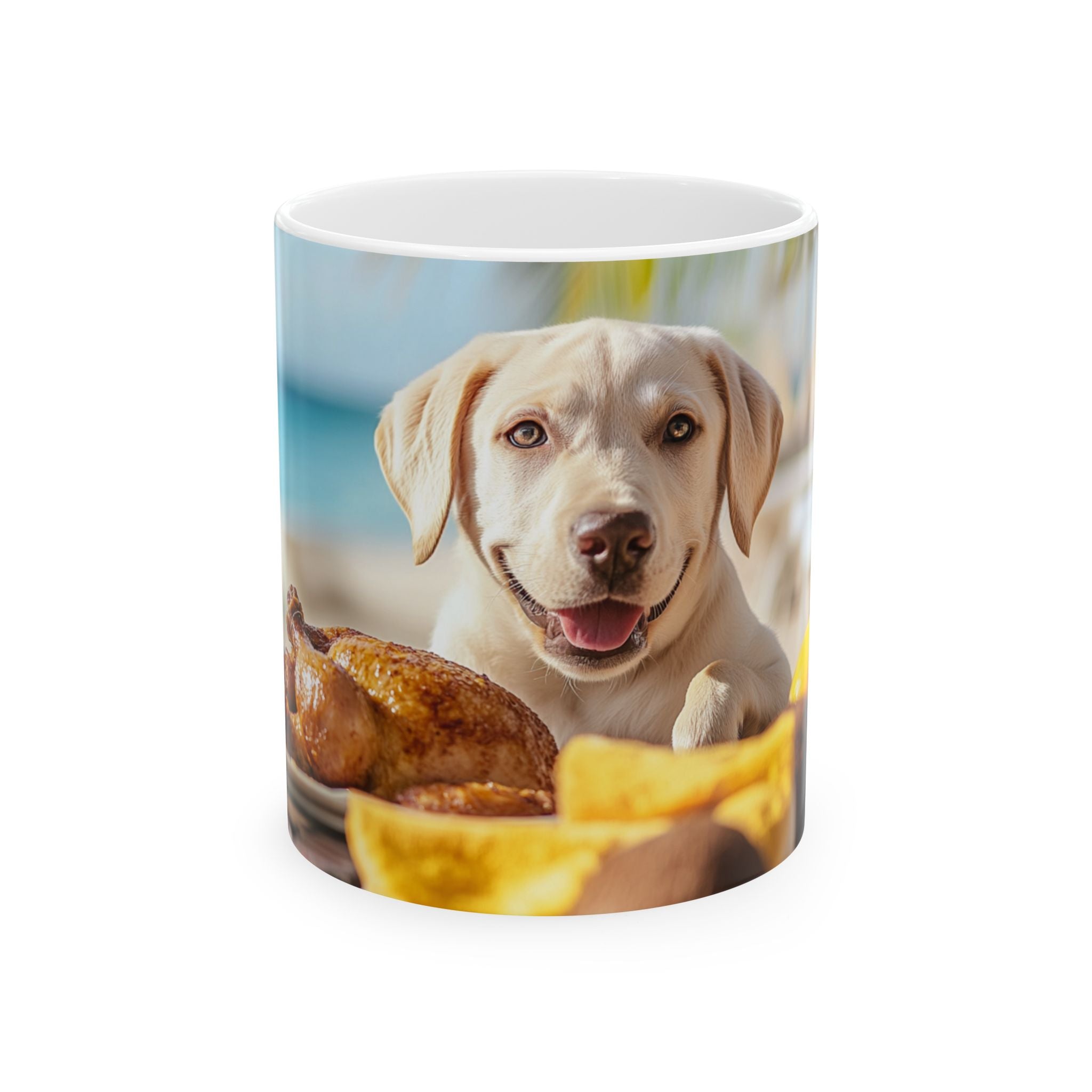 Labrador Retriever Chicken Dinner Dog Art