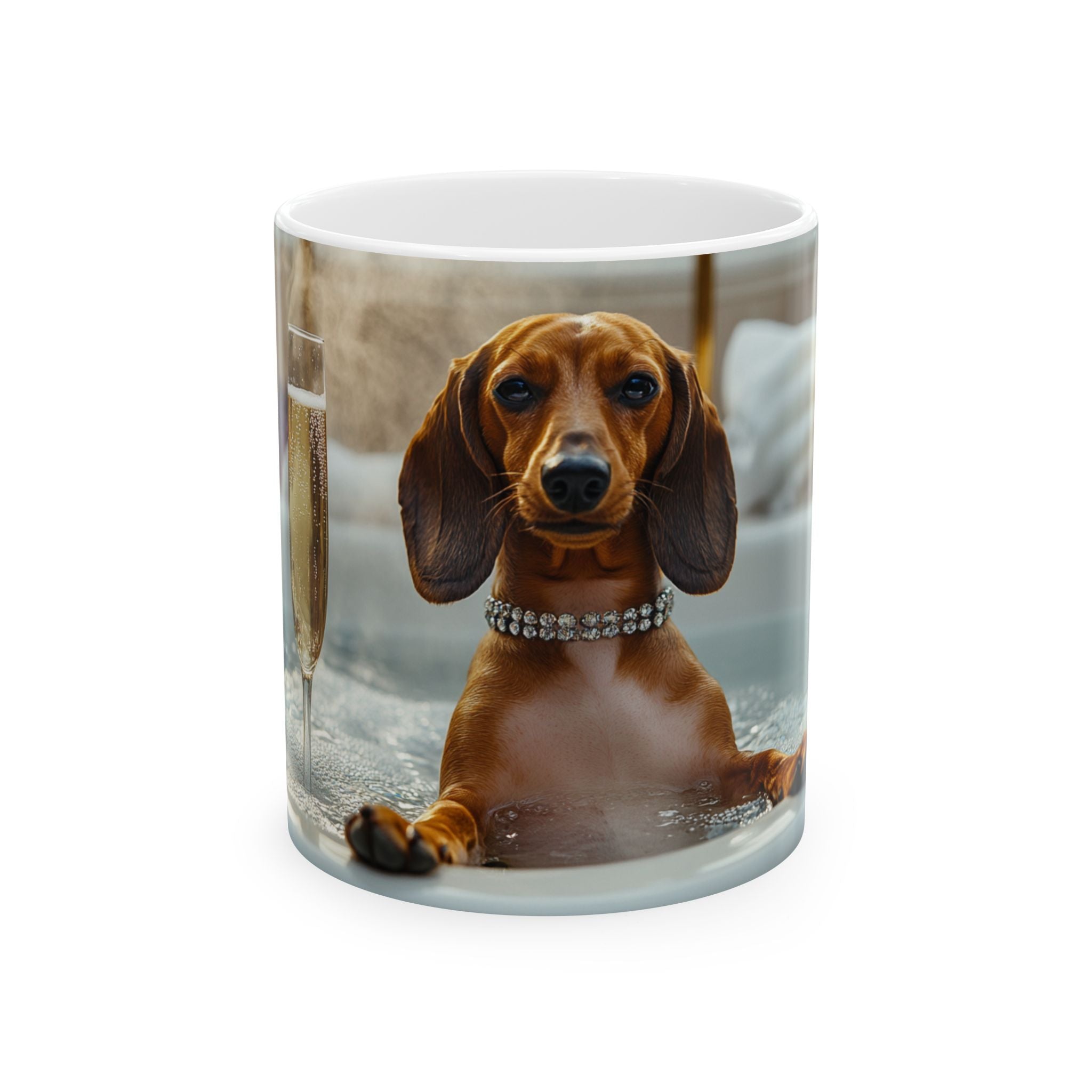 Smooth Coated Dachshund Spa Day Dog Art