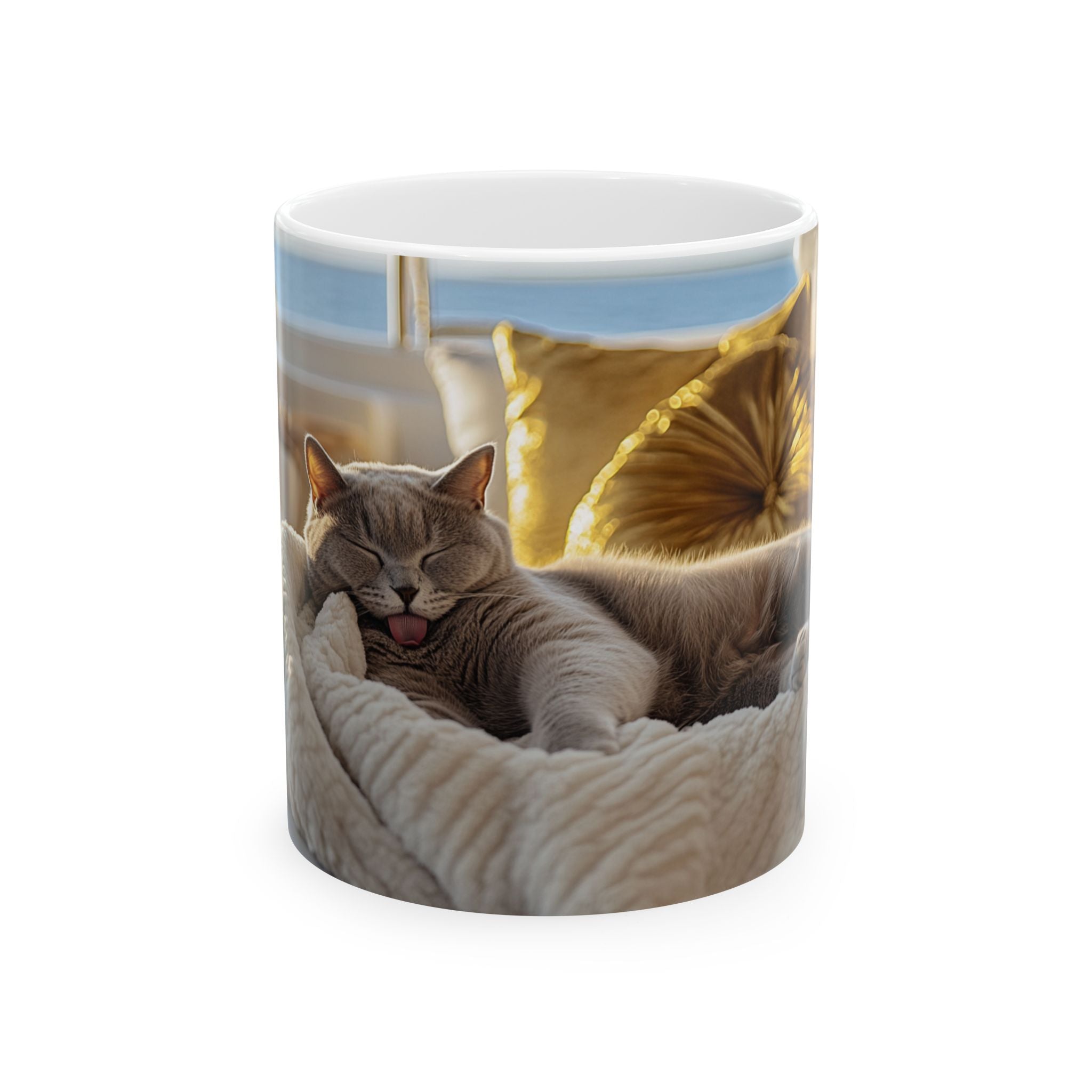 Australian Mist Sunbathing Missfit Cat Art