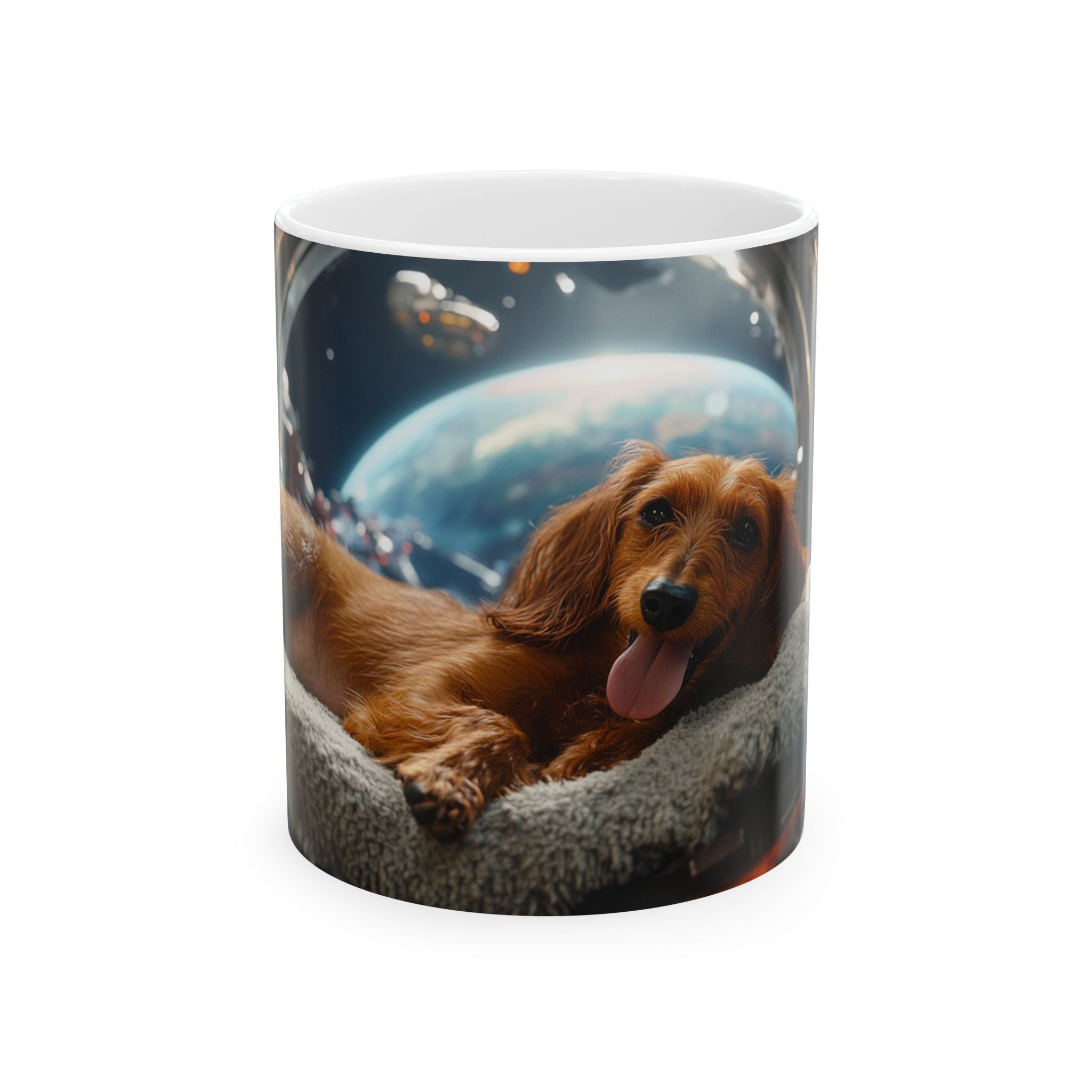 Wire-Haired Dachshund The Watcher Dog Art