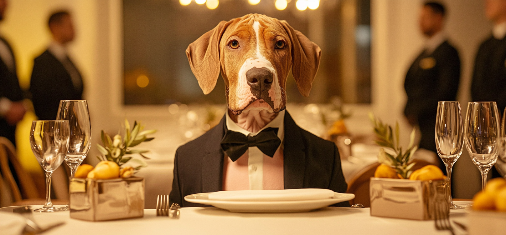 Great Dane, Great Dinner Date Dog Art
